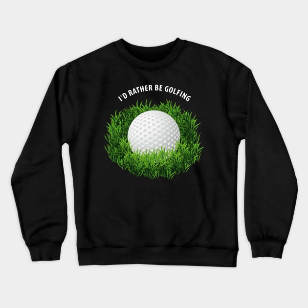 Golf Ball In The Grass Crewneck Sweatshirt by SWON Design